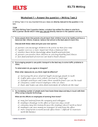 Worksheet 1 Ielts Essay Writing Skills Ielts Writing