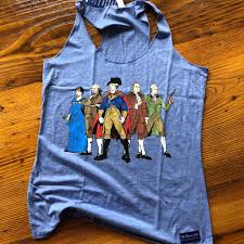 Revolutionary Superheroes Tank Top For Women Light Blue Heather The History List