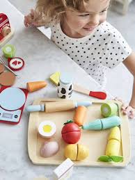 Set De Legumes A Couper En Bois Multicolore Vertbaudet