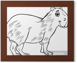 Check spelling or type a new query. Poster Enmarcado Dibujo Para Colorear De Dibujos Animados De Animales Carpincho Pixers Vivimos Para Cambiar