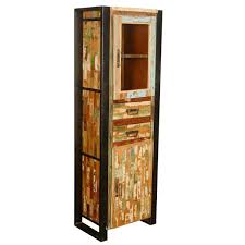 Maybe you would like to learn more about one of these? Mondrian Solid Reclaimed Wood Tall Industrial Narrow Display Cabinet