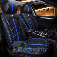 Color Blocking Advanced Design Leather Universal Fit Car Seat Cover Asientos De Coche Asientos De Autos Asientos De Carro