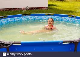 They are sleek and allow for a great deal of flexibility. Teen Girl Is Swimming In A Small Pool Near Her House Outdoor On Sunny Summer Day Stock Photo Alamy