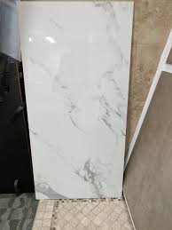 It honestly took me a long time to decide on the right tile. Backsplash Porcelain Marble Looking Tile