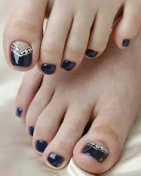 Ver más ideas sobre disenos de unas, uñas de colores oscuros, uñas color azul. Pedicure Azul Marino 32 Ideas