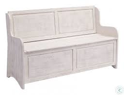 dannerville antique white storage bench