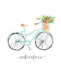 Vintage Bicycle Adventure Floral Bike Watercolor Instant Etsy Watercolor Art Watercolor Colorful Art