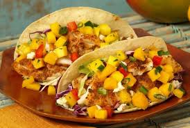 Place a piece of warm, grilled fish on top of the crunchy slaw, then spoon some of the creamy baja sauce over the top. Baja Fresh Tacos Mango Salsa Recipes Easy Fish Tacos Grilled Fish Tacos