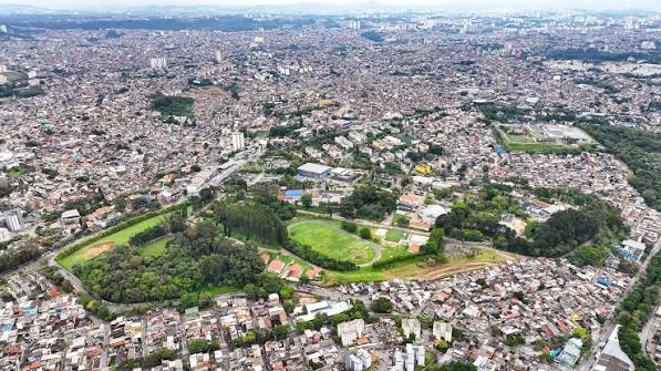 Visão aérea do bairro do Capão Redondo na Zona Sul de São Paulo