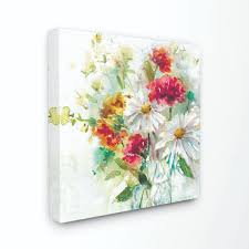 How to paint a yellow tulip arylic flower painting. The Stupell Home Decor Collection 24 In X 24 In Watercolor Flowers In A Mason Jar Red And Green By Penny Lane Publishing Canvas Wall Art Fap 106 Cn 24x24 The Home Depot