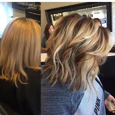 Blonde Balayage Highlights Darkened Roots With Painted On Highlights And Lowlights Before After Col Blonde Balayage Highlights Cool Hair Color Hair Highlights