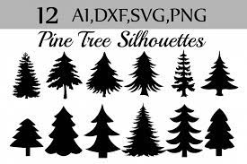 Svg Pine Tree Clipart 38311 Illustrations Design Bundles Pine Tree Silhouette Christmas Tree Silhouette Pine Tree Drawing