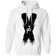 Jake Paul X Hoodie 100 Liked On Polyvore Featuring Tops Hoodies White Hooded Sweatshirt Hoodie Top White Hoodies Jake Paul Merch Hoodies Sweatshirts
