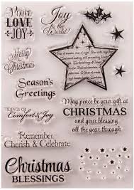 Whether you're sending a greeting choose from our variety of styles and designs to create personalized christmas rubber stamps or holiday rubber stamps for the whole family. Amazon Com Merry Christmas Stars Blessing Words Clear Rubber Stamps For Card Making And Scrapbooking Christmas Silicone Stamps T1600 Arts Crafts Sewing