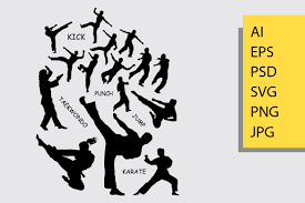 Download Taekwondo Silhouette Graphic By Cove703 Creative Fabrica SVG Cut Files