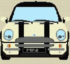 Cross stitch patterns, british cars. Pixel Art Mini Cooper Novocom Top
