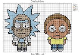 I don't want it to be any larger than 8x10 and not terribly elaborate. Rick And Morty Cross Stitch Pattern Pocket Mortys Cross Stitch Quest