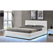 Lit coffre 140x190 cm lisboa polyuréthane blanc prix normal : Lit Coffre Led Anastasia 140 X 190 Cm Blanc Achat Vente Structure De Lit Lit Coffre Led Anastasia 1 Soldes Sur Cdiscount Des Le 20 Janvier Cdiscount