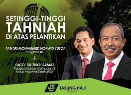 Darjah yang amat mulia kinabalu (seri panglima darjah kinabalu). Th Lantik Mohammed Nor Pengerusi Zukri Ketua Pegawai Eksekutif
