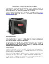 Here are a few of those advantages: Central Air Conditioner Financing By Residential Hvac Financing Companies Issuu