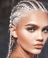 White Girl Cornrows Half Head