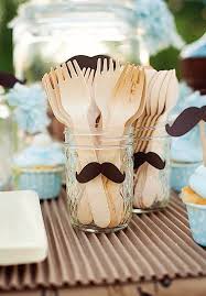 Each component is detailed with whimsical black mustaches, and features a chic color combination of lime green, light blue and gray. Kara S Party Ideas Little Man Mustache Mr Man Baby Shower Birthday Party Planning