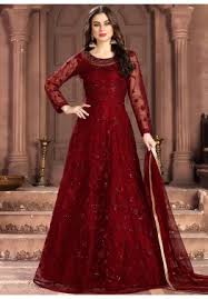 Sizzle in a net evening gown, look superbly adorable in a georgette anarkali style ethnic gown or make a bold statement with a. Anarkali Suit Buy Latest Anarkali Salwar Suit Online Usa