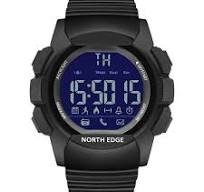 North Edge AK Outdoor Smart Watch | Waterproof · Step Counter · Backli