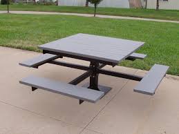 T Table Recycled Plastic Picnic Table Mobiliario Urbano Picnic Mobiliario