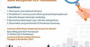 Lowongan kerja madura terbaru 2021. Lowongan Kerja Pt Bank Bri Syariah Ditutup 6 November 2017 Blog Pak Pandani