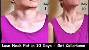 Don't eat fewer than 1,200 calories as a woman or 1,800 as a man, or you risk stalling your metabolism. Lose Neck Fat Double Chin In 1 Week Get Collarbone Neck Exercise Stretches Long Slim Neck Youtube