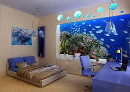 A saltwater or freshwater aquarium can be a great addition to any room that could use a little exotic flair, no matter what size. 50 Wall Aquarium Design Pictures