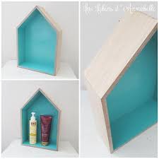 Etagere Murale Forme Maison En Bois Fond Turqoise Decoration Murale Chambre Bebe Etagere Murale Chambre Bebe Etagere Maison Bois