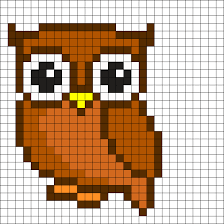 Owl Perler Bead Pattern More Point De Croix Broderie Point De Croix Dessin Carreau