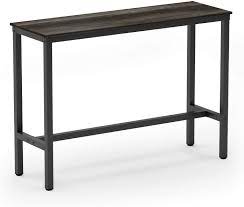 Metal coffee table legs are sturdy and offer a lot of support for your belongings. Bar Table With Solid Metal Frame Counter Height Table Kitchen Bar Table For Dining Room Living Room 47 24 Black Oak Edge Cyber Com