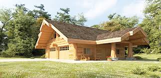 In addition to an added two feet of space front to rear, our 24' carriage house has a third beam and a center post built into the kit. Log Garages And Log Barns Floor Plans Bc Canada