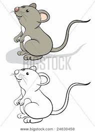 Fun Mouse Color And Contour Cartoon Illustration Poster Id 24630458 Mouse Illustration Cartoon Illustration Funny Mouse