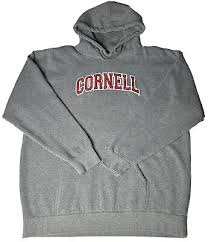 Cornell Big Red Mens XXL Long Sleeve Hooded Sweatshirt Gray Front Pocket