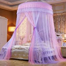 Two Color 47 Round Sheer Princess Bed Canopy Princess Canopy Bed Girl Bedroom Decor Girl Bedroom Designs