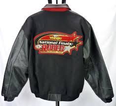 2003 Wrangler Prca Rodeo National Finals Leather Wool Coat Jacket Las Vegas L Wool Coat Coats Jackets Basic Jackets
