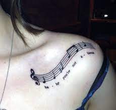 You can a large size music note tattoo. 145 Rockin Music Tattoos That Will Have You Singing