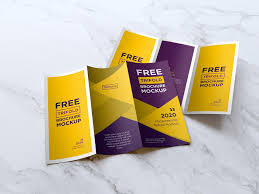 Free Trifold Brochure Mockup Psd In 2020 Trifold Brochure Brochure Mockup Psd Brochures Mockups