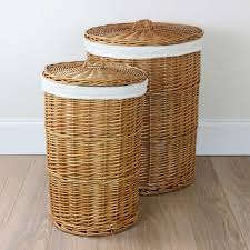 Handwoven round laundry hamper storage basket straw basket storage footstool utility basketchristmas gifts. Round Natural Wicker Laundry Basket The Basket Company