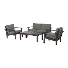 Kloven 4 Seat Conversation Set Outdoor Brown Stained Froson Duvholmen Dark Gray Ikea Outdoor Lounge Furniture Furniture Ikea