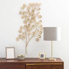 Deco Murale Branchage En Metal Dore 49x95 Maisons Du Monde Deco Deco Murale Deco Entree Maison