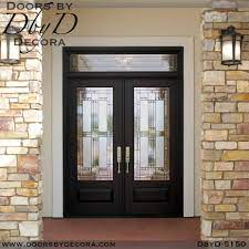 Mahogany 3 4 lite double entry door gr glass. Custom Contemporary Door And Transom Wood Entry Doors By Decora