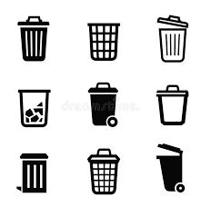 Trash Can Icon Vector Black Trash Can Icon On White Background Aff Vector Icon Trash Black Backgr Vintage Logo Design Icon Set Vector Vector Free