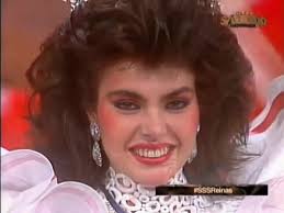 Bárbara Palacios y su traje de Miss Universo 1986