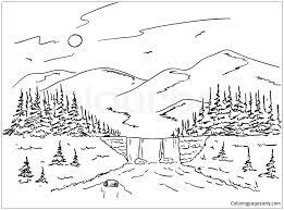 Check spelling or type a new query. Mountain Landscape With A Waterfall On The Creek Coloring Pages Mountains Coloring Pages Coloring Pages For Kids And Adults