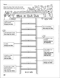 rub a dub dub word ladder grades 4 6 printable skills sheets